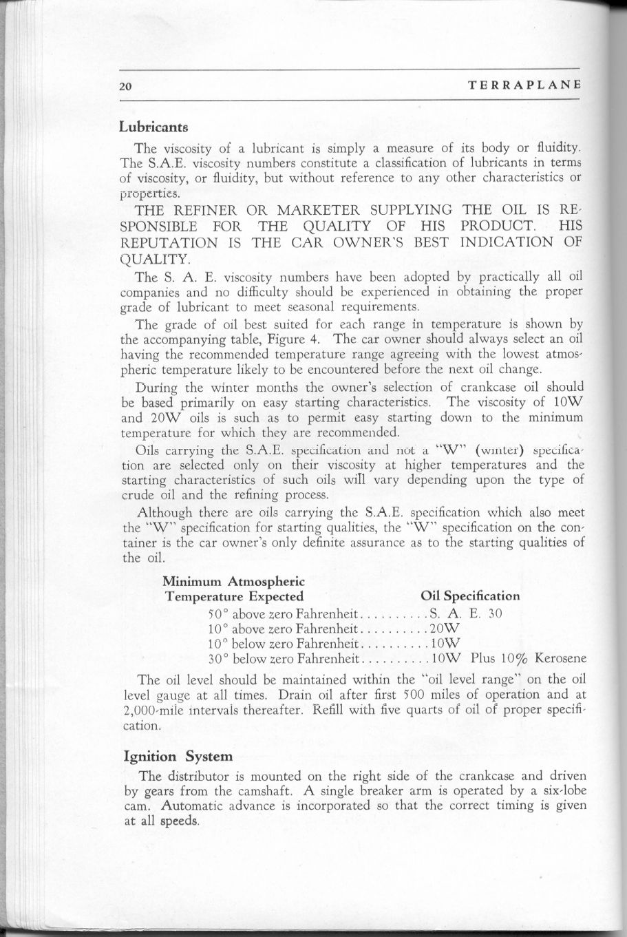1937 Hudson Terraplane Owners Manual Page 19